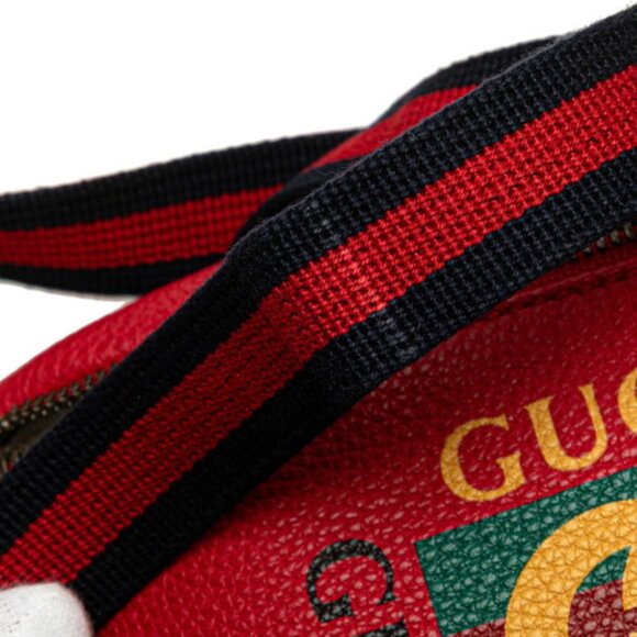 (SM) Gucci Red Leather Sherry Line Body bag/Sling bag - SMALL - COA included main image 6